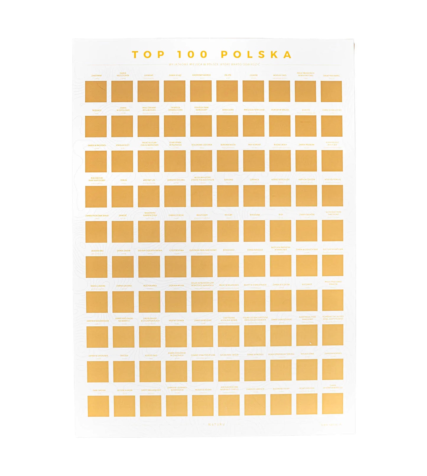 Stírací plakát TOP 100 Polsko (Polská verze)
