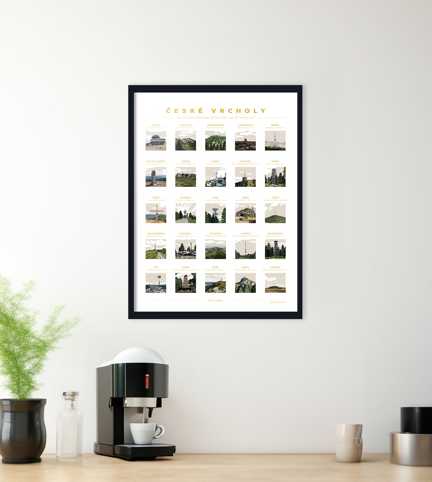 Stírací plakát České vrcholy