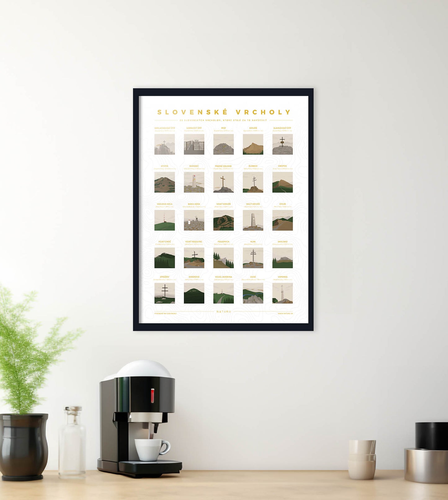 Stírací plakát Slovenské vrcholy
