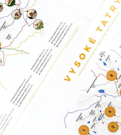 Stírací mapa Vysoké Tatry