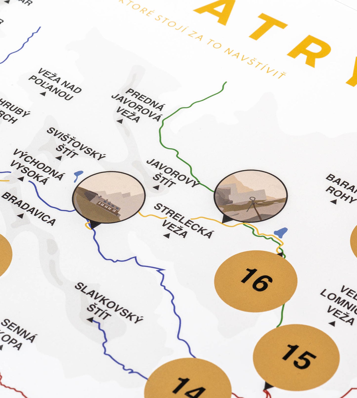 Stírací mapa Vysoké Tatry