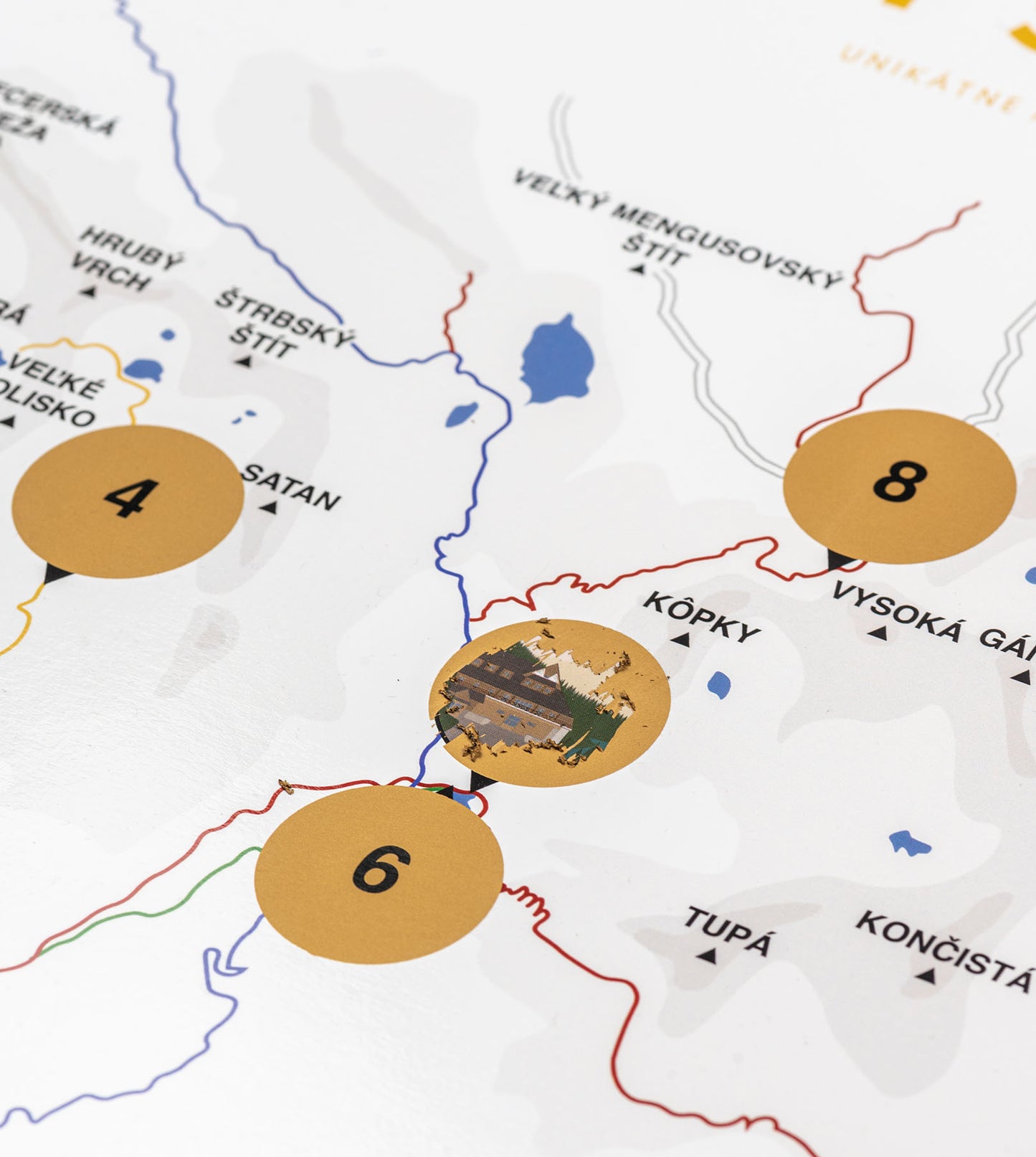 Stírací mapa Vysoké Tatry