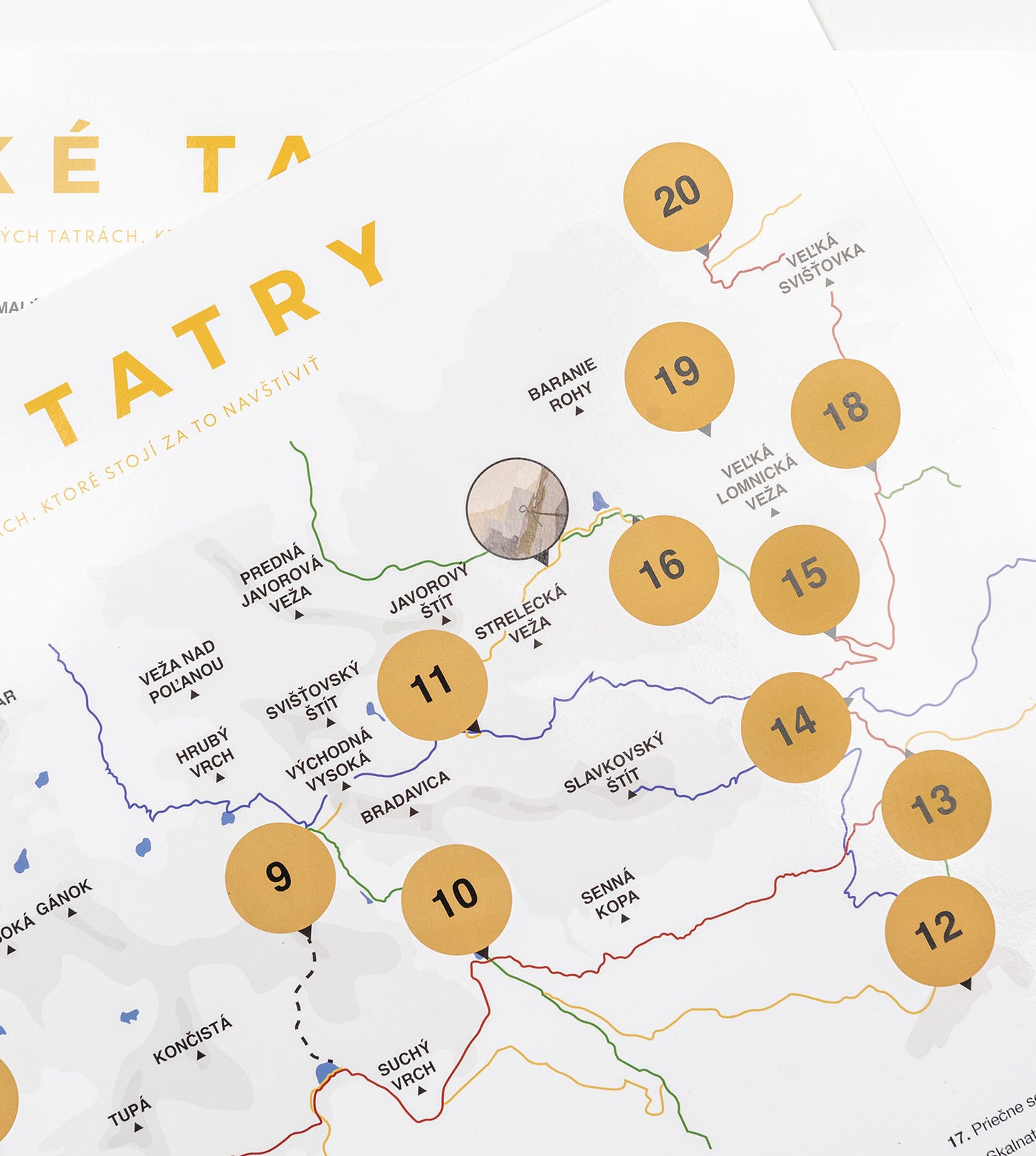 Stírací mapa Vysoké Tatry