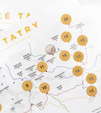 Stírací mapa Vysoké Tatry